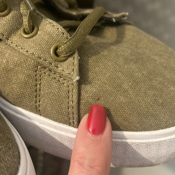 Men’s Adidas Army Green Shoes Size 10.5 Causal 3 Stripe Black Canvas Fashion - Picture 10 of 11